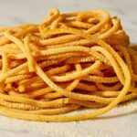 Ball of freshly made spaghetti