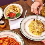 A guests enjoying some cabonara