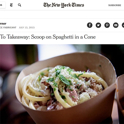 Screenshot of an article on The New York Times site about Spaghetti Incident